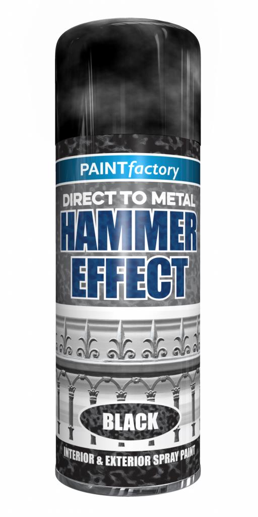 PAINT FACTORY Black Hammer Effect Spary Paint 400ml PAINT FACTORY Black Hammer Effect Spary Paint 400ml